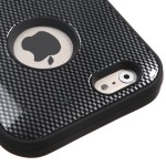 Case Protector Apple Iphone 6 Dual black Carbon fiber Triple Layer (17003975) by www.tiendakimerex.com